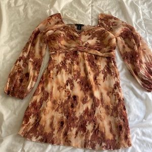 Sincerely Jules Neutral Floral Mini Dress Size XL